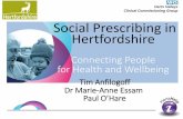 Social Prescribing in Hertfordshire · • Caring linked to↑riskof depressive and anxiety disorders and suicidal ideation . ... •Community Navigator clinics for social work teams