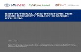 INSTITUTIONAL ARCHITECTURE FOR FOOD SECURITY POLICY … · development plans, and the development plan for agriculture is the Agricultural Transformation Plan (ATP). The Agricultural