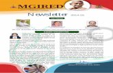 Mahatma Gandhi Institute of Rural Energy & …Executive Director’s Note MGIRED Newsletter Mahatma Gandhi Institute of Rural Energy & Development 2014-15 Rural Development and Panchayat