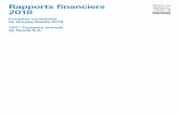 Rapports ﬁ nanciers 2018...Rapport sur l’audit des états financiers consolidés Renseignements financiers sur 5 ans Sociétés du groupe Nestlé, accords conjoints et sociétés