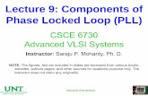 Lecture 9: Components of Phase Locked Loop (PLL) p( ) · 2017-10-17 · Lecture 9: Components of Phase Locked Loop (PLL) CSCE 6730 p( ) CSCE 6730 Advanced VLSI Systems Instructor: