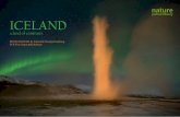 Map of Iceland - naturepl.com · fire and brimstone, waiting to burst out. Iceland casually juxtaposes warm and cold colours; red, yellow and orange side-by-side with blue, grey and