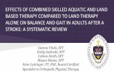 EFFECTS OF COMBINED SKILLED AQUATIC AND LAND BASED … · adults that have experienced a cerebrovascular accident (CVA). 8 Methods Databases: MEDLINE/PubMed, CINAHL, ProQuest, Cochrane