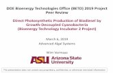 DOE Bioenergy Technologies Office (BETO) 2019 Project Peer ... Photosynthetic Production of...• Breakthrough concept in this project: Direct production of excreted biofuel (methyl