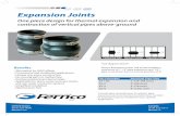 Expansion Joints - Fernco, IncUnited States (810) 503-9000 fernco.com Canada (519) 332-6711 fernco.ca Expansion Joints One piece design for thermal expansion and contraction of vertical