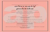 Alternatif Politika, May 2018, Special Iss Alternatif Politika is a triannual, "open access" scholarly