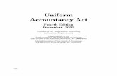Uniform Accountancy Act · 2015-10-02 · 12/05 Uniform Accountancy Act Fourth Edition December, 2005 Standards for Regulation Including Substantial Equivalency Published jointly