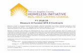 FY 2018-19 Measure H Funded SPA 8 Contracts · FY 2018-19 Measure H Funded SPA 8 Contracts . Measure H funds 21 Homeless Initiative (HI) strategies; wherever reasonable, the funding