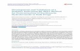Development and Validation of a Stability-Indicating RP-HPLC Method for Determination ... · 2014-12-18 · An isocratic stability-indicating reversed phase high performance liquid