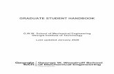 GRADUATE STUDENT HANDBOOKGRADUATE STUDENT HANDBOOK G.W.W. School of Mechanical Engineering Georgia Institute of Technology Last updated January 2020