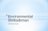 A Briefing Paper - Ombudsman of the Philippines · the Successful Prosecution of Environmental Crimes Involving Public Officials and Employees’held in Sugarland Hotel, Bacolod City