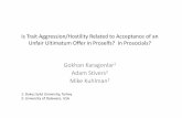 Gokhan Karagonlar Adam Stivers Mike Kuhlman · • Trait Aggression was measured using the Aggression/Hostility scale of the ZKPQ . Experiment • Participants (N = 88: 75 Js, 65