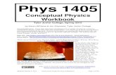 Conceptual Physics Workbook - Weebly · Conceptual Physics Workbook Tyler Junior College, Spring 2015 by Karen Williams & Jim Sizemore, Tyler Junior College Acknowledgements: These