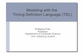 Modeling with TDL - Chess · 22 W. Pree CHESS seminar, UC Berkeley, Sept 26, 2006 Matlab/Simulink simulation of TDL modules before the simulation is started, the TDL compiler processes