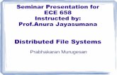 › ECE658 › 2013 › online... · Distributed File SystemsNetwork File System (NFS) Andrew File System (AFS) ... The Google File System (GFS) Sanjay Ghemawat, Howard Gobioff, and