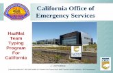 California Office of Emergency Services...California Office of Emergency Services HazMat Team Typing Program For California 2 - 2014 Edition [ Hazardous Materials / 2010 OES HazMat