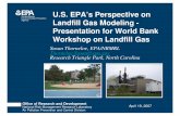 U.S. EPA’s Perspective on Landfill Gas Modeling ...siteresources.worldbank.org/INTLACREGTOPURBDEV/... · Impacts of Solid Waste Management Alternatives, Part II" Biocycle, Oct.,