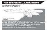 Lithium pivotdriver - Black & Decker · 2013-08-16 · 4 misalignment or binding of moving parts, breakage of parts and any other condition that may affect the power tool’s operation.