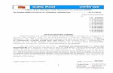 Office of the Manager, Mail Motor Service, Chennai-600006 · 2018-07-27 · 2 A.Schedule of Tender Tender No. Tender/MMS/ LP/2018-19 Last date and time of receipt of Tender 20.08.2018