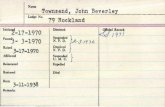 Name Townsend, John Beverley RocklandName Townsend, John Beverley Lodge No. 79 Rockland Initiat~-17-1970 Passc