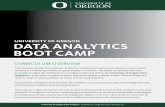 UNIERSITY OF OREGON DATA ANALYTICS BOOT CAMP...Analytics is a part-time, 24-week program that will empower students to gain the knowledge and skills to conduct robust analytics on