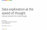 Data exploration at the speed of thought · nicogaviola@google.com Data exploration at the speed of thought . ... Sundar Pichai . CEO, Google . uploads per minute . users . search