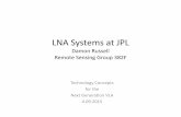 LNA Systems at JPL - NRAO Safe Server · 2015-04-20 · LNA Performance at 5, 10, and 16 mW DC Power • 2-8 GHz • 8 K noise with 10 mW DC power • Integrated bias-tee in output