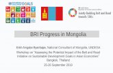 BRI Progress in Mongolia - UN ESCAP BRI   Cooperation Priorities of BRI in Mongolia Cooperation