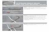 12-Strand Single Braid end-for-end Bru MMel Splice · 2017-01-17 · 12-Strand Single Braid end-for-end B ruMMel Splice Step #5 – Attach a fid to the end of rope#1 and insert it