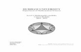 DURHAM UNIVERSITYmaths.dur.ac.uk/Ug/coursebooks/Auxiliary/2014_2015/...DURHAM UNIVERSITY Department of Mathematical Sciences Level 1 Mathematics modules Course Booklet 2014 - 2015