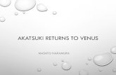 › 2016 › 04 › 05_nakamura_akatsuki... · AKATSUKI RETURNS TO VENUS05-04-2016  · AKATSUKI returns to Venus ，Nakamura et al., submitted to Earth, Planets and Space, 2016 •