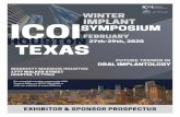 ICOI WINTER IMPLANT SYMPOSIUM...Dear Exhibitor/Sponsor: The International Congress of Oral Implantologists and its worldwide membership of over 13,000 members invites you to be a sponsor
