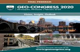 Geo-Congress 2020 Final Program · 2 days ago · Follow us @JacobsConnects Jacobs is a proud gold sponsor of Geo-Congress 2020 Come find us at the Organizational Member Workshop