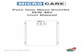 Pure Sine Wave Inverter 8kW 48V User Manualmicrocare.co.za/wp-content/uploads/2018/10/8kW-Inverter-Manual-Version... · Inverter Is an electronic device or circuitry that changes