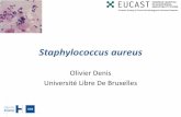 Olivier Denis Université Libre De Bruxelles aureus.pdf · –Tested by cefinase test or by disk diffusion method –Difficult to detect in coagulase negative staphylococci Susceptible
