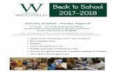 First Day of School Tuesday, August 8th · 2017-07-12 · First Day of School – Tuesday, August 8th 1st Grade – 12th Grade Students & Families, use this back-to-school packet