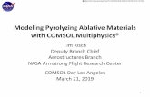 Modeling Pyrolyzing Ablative Materials with COMSOL ...Definitions •Ablation is removal of material from the surface of an object by melting, vaporization, chipping, or other erosive