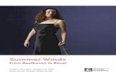Summer Winds · Claude Debussy Syrinx for Solo Flute Ludwig van Beethoven Duo for Clarinet and Bassoon I. Allegro sostenuto II. Aria con variazioni: Andante con moto – Allegro assai
