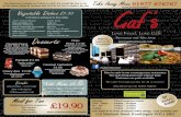 MergedFile - Gaf's Restaurant | Knottingley | WF11 8BG · 2017-06-22 · 01977 676767 We to please, so If there Is a dish would like that Is not on the menu, please let us know and