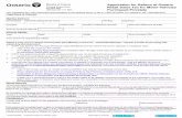 Application for Refund of Ontario Retail Sales Tax for ... · Retail Sales Tax for Motor Vehicles Purchased Privately. Mail completed form with supporting documentation to the address