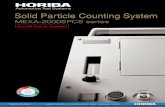 Solid Particle Counting System · 2018-01-30 · The Latest Solid Particle Counting MEXA-2000SPCS series Reliable diluter developed by HORIBA Group / Patent number: 7201071(US) MEXA-2000