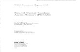 Parallel Optical Random Access Memory (PORAM)...i NASA Contractor Report 4241 Parallel Optical Random Access Memory (PORAM) G. A. Alphonse Daadd Samof Researcb Center Pdncetw, New