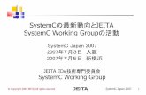 SystemC Japan2007-SCWG20070618 ver10 · SystemC の合成可能な構文 sc_module クラスのモジュール定義および階層 記述 SC_METHOD プロセスとSC_CTHREAD プロセス