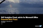 SAP Analytics Cloud, add-in for Microsoft Office …...SAP Analysis for Office continues to be a key add-in for SAP Analytics Cloud, specifically for customers requiring access to