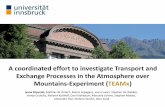 A coordinated effort to investigate Transport and …...A coordinated effort to investigate Transport and Exchange Processes in the Atmosphere over Mountains-Experiment (TEAMx) Ivana