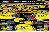 ONE DAY SALE!aucklandcarclub.com/i/images/bnt one day sale flyer...2 sensor design for super fast switching Dual solar / battery back-up Part no. DW2500 $4995 each 1500W, 30L Wet/Dry