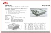 RS DIN RAIL Control Panel transformers - ver028802560 191322 DIN Rail Transformer 100VA 24-48V 100 -15-0-15-230-400 2x24 2x25.8 8802582 191324 DIN Rail Transformer 100VA 115-230V 100