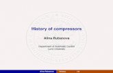 Alina Rubanova - archive.control.lth.searchive.control.lth.se/.../Alina-Surge.pdf · Alina Rubanova History. 13/ 24. The main types of gas compressors Alina Rubanova History. 14