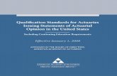 Qualification Standards for Actuaries (American Academy of ... · (SAO) is an opinion expressed by an actuary in the course of performing Actuarial Services and intended by that actuary