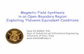 Magnetic Field Synthesis in an Open-Boundary Region ... fields.pdf · in an Open-Boundary Region Exploiting Thévenin Equivalent Conditions Paolo DI BARBA, PhD Dept of Industrial